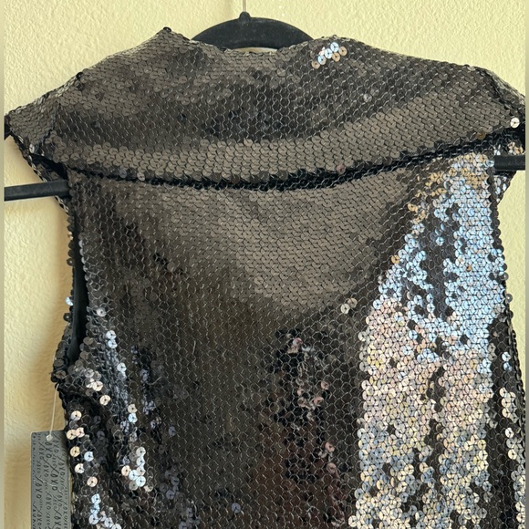 XOXO BLACK  BEADED SLEEVELESS DRESS - Picture 8 of 8